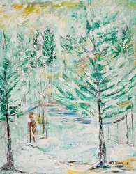 Verschneite Wälder